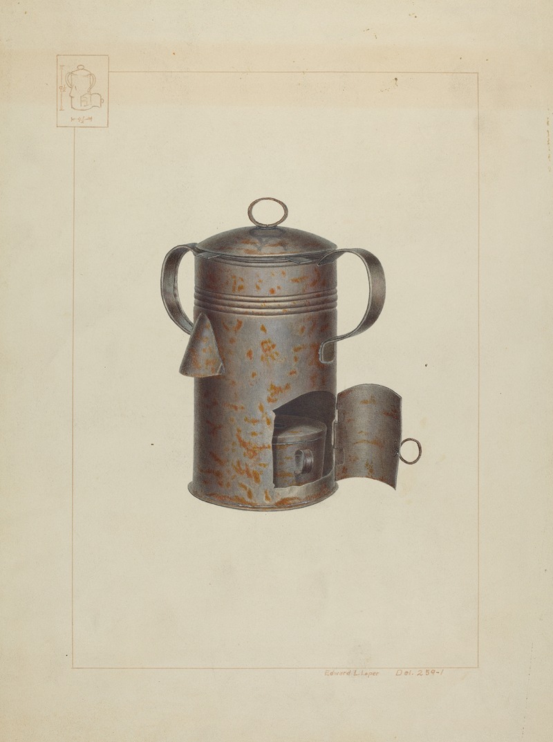 Edward L. Loper - Tin Milk Warmer