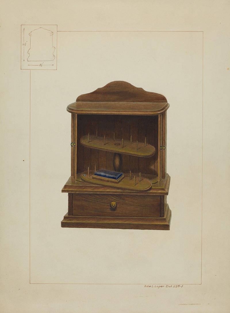 Edward L. Loper - Walnut Spool Cabinet