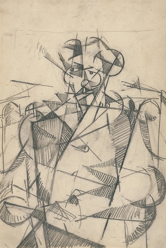 Albert Gleizes - Untitled [Cubist portrait of a seated man]