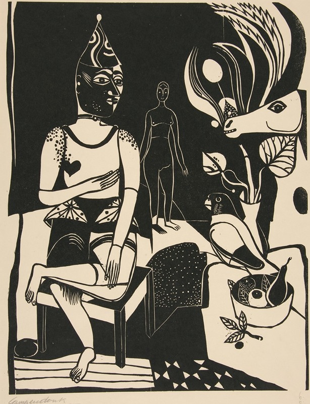 Heinrich Campendonk - Seated Harlequin