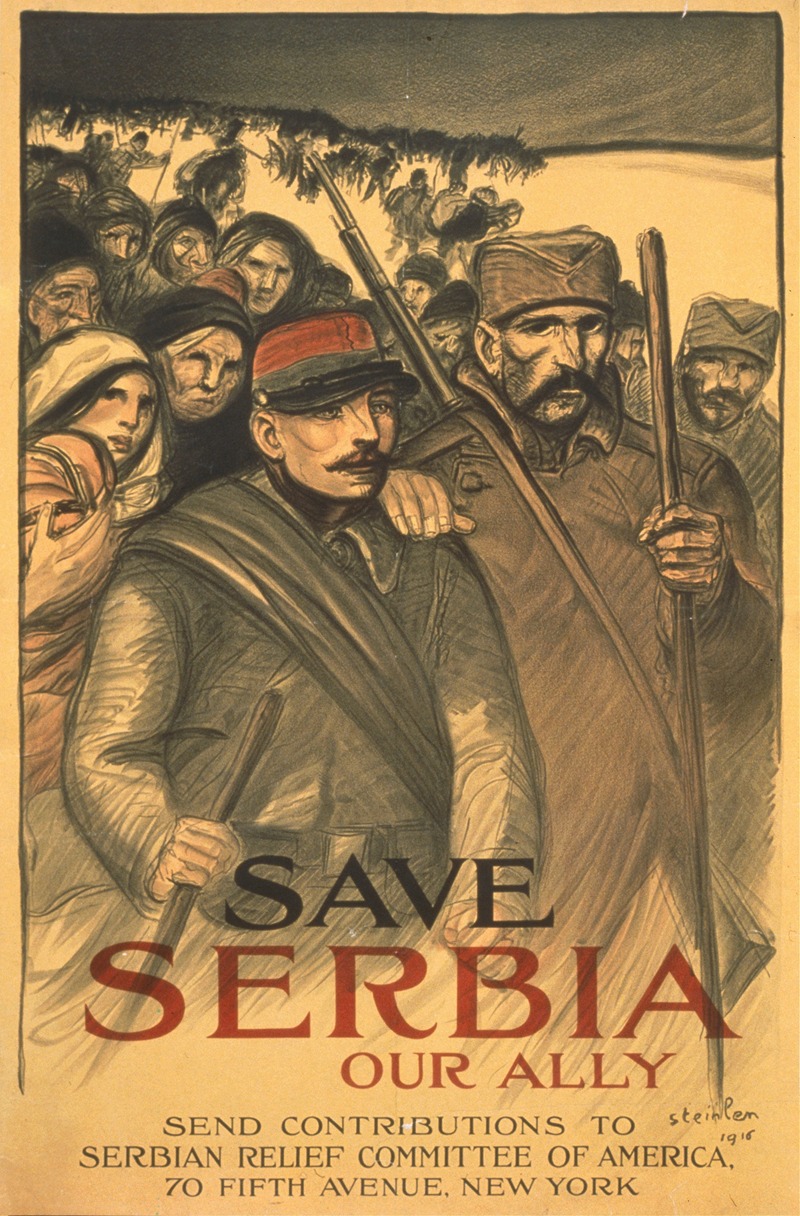 Théophile Alexandre Steinlen - Save Serbia our ally
