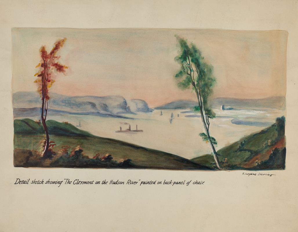 Ella Josephine Sterling - Clermont on Hudson Painting