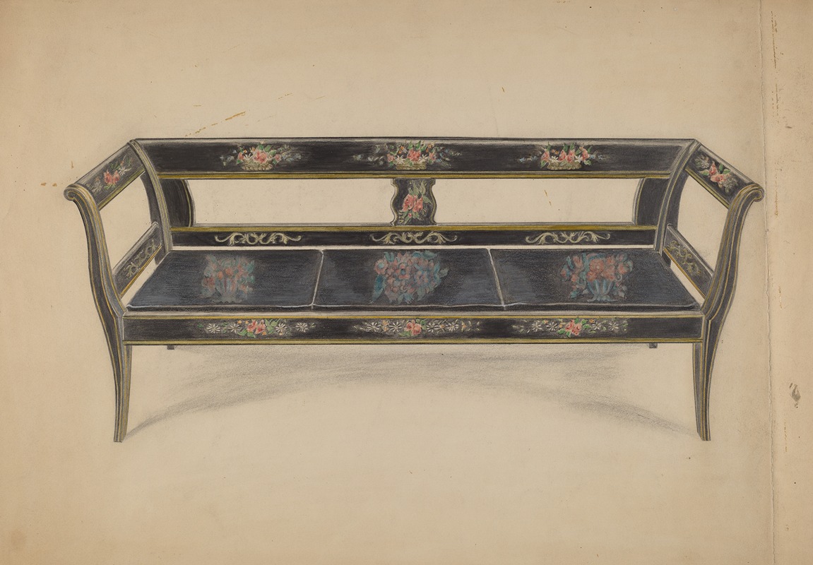 Ella Josephine Sterling - Black Painted Settee