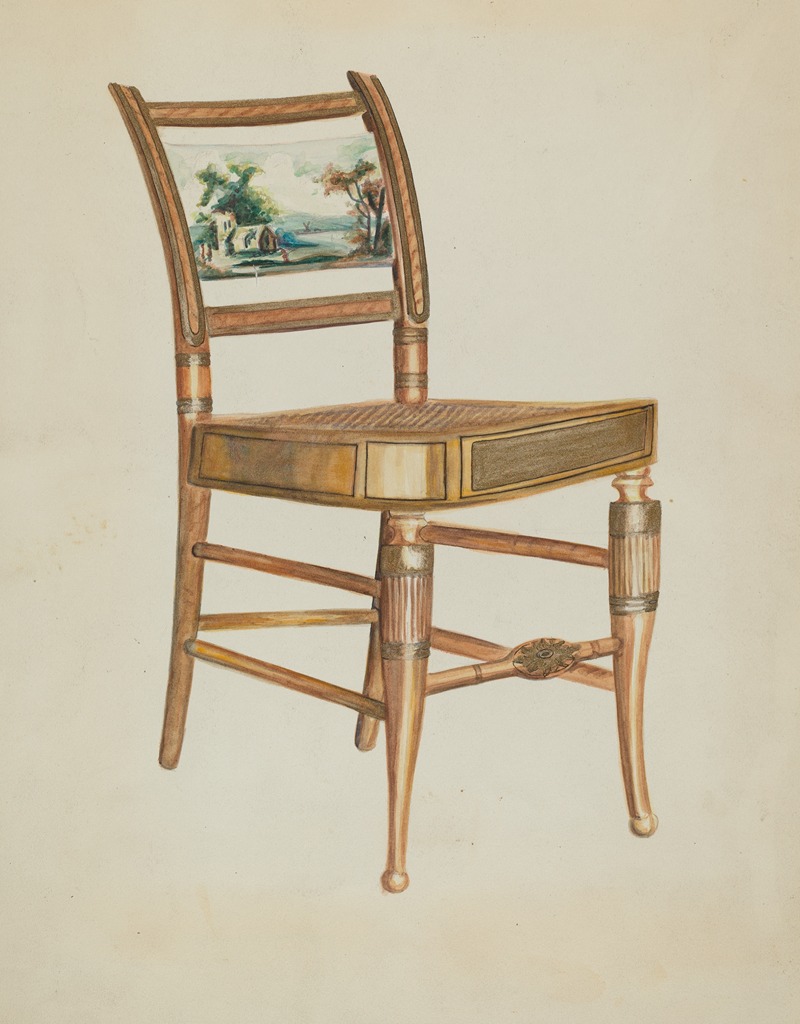 Ella Josephine Sterling - Chair – with Hudson River Scenes