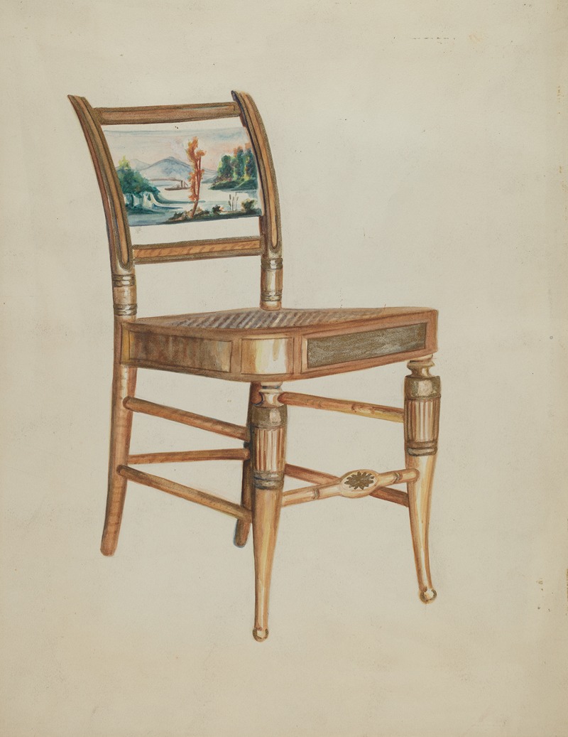 Ella Josephine Sterling - Chair – with Hudson River Scenes