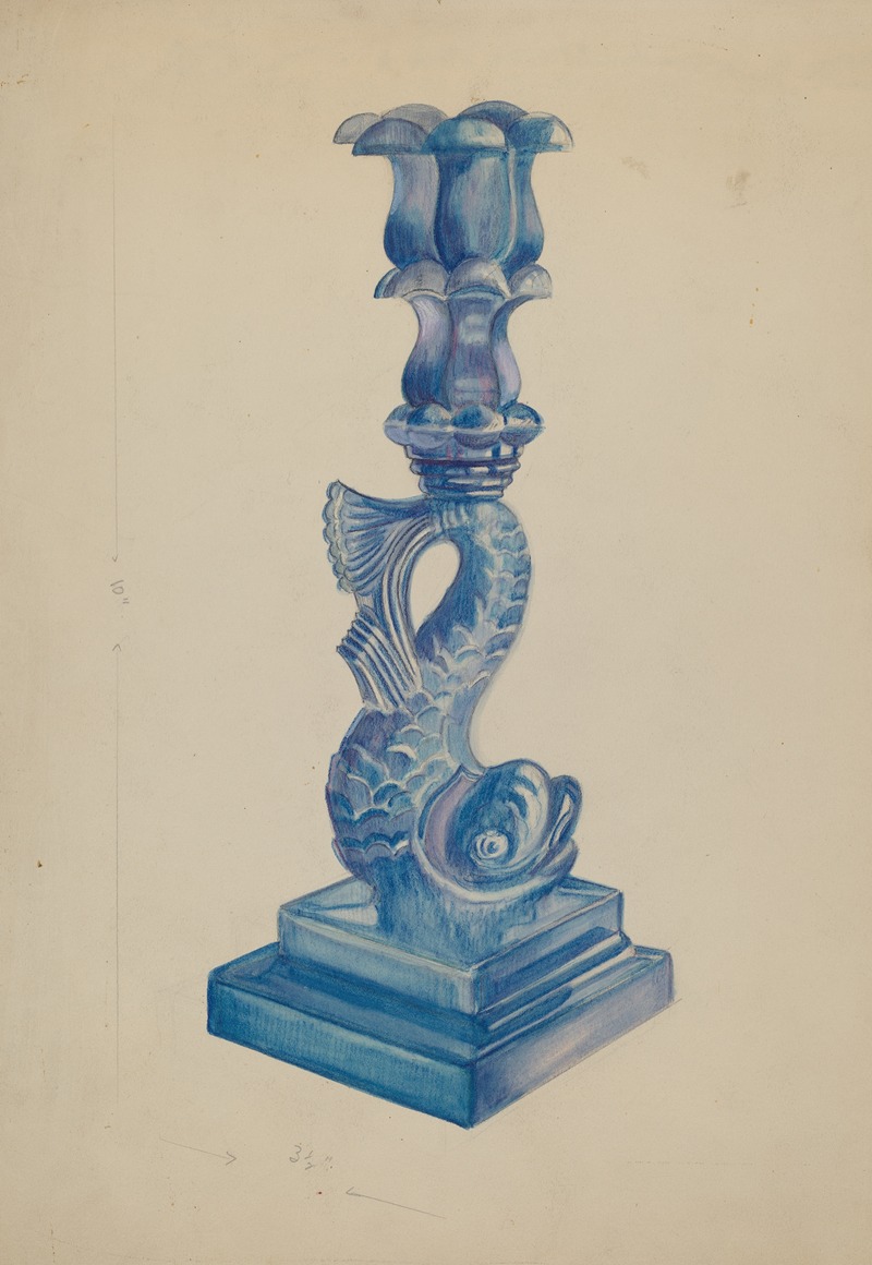 Ella Josephine Sterling - Dolphin Candlestick