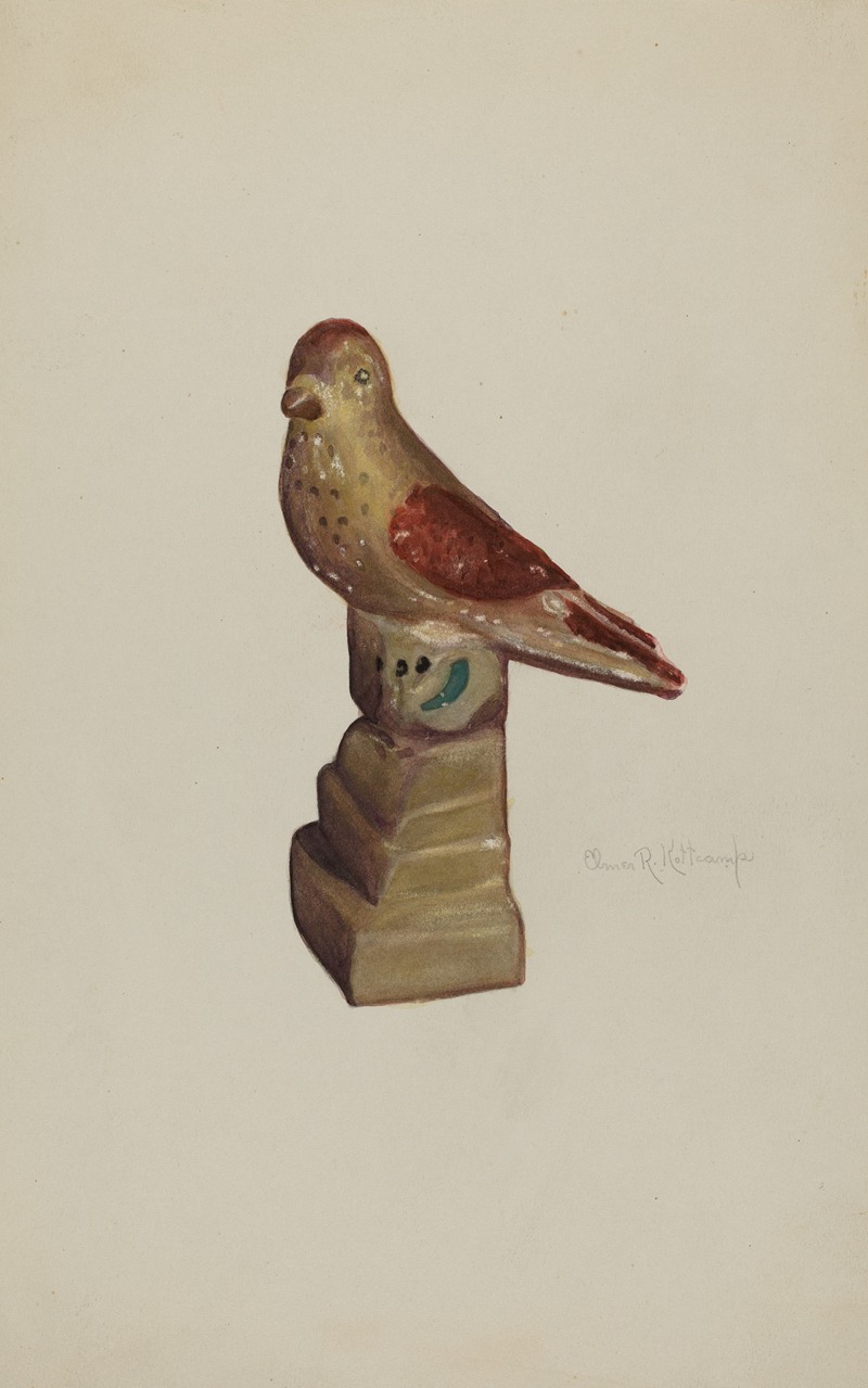 Elmer R. Kottcamp - Chalkware Bird