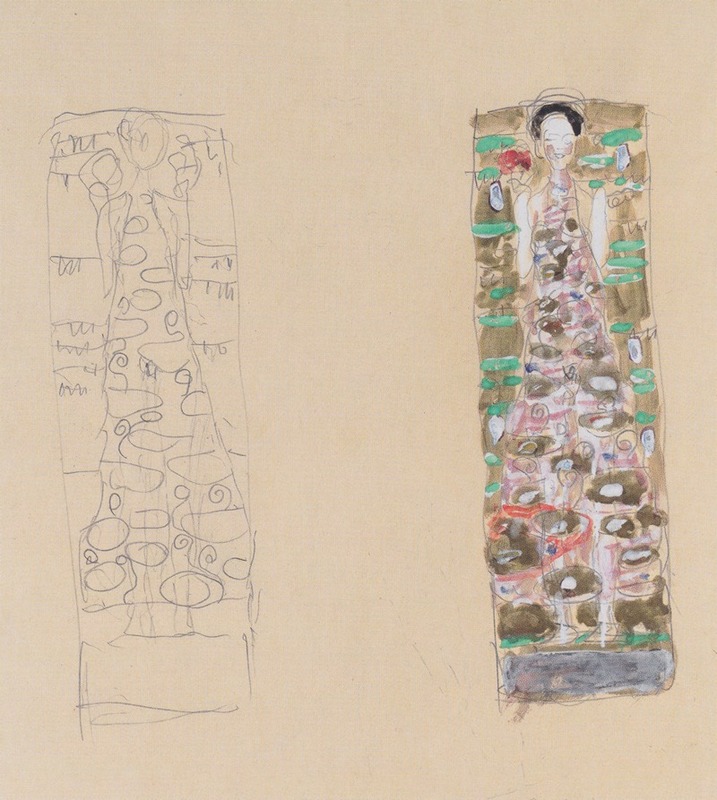 Gustav Klimt - Zwei Entwürfe zum Schmuckblatt für Otto Wagner