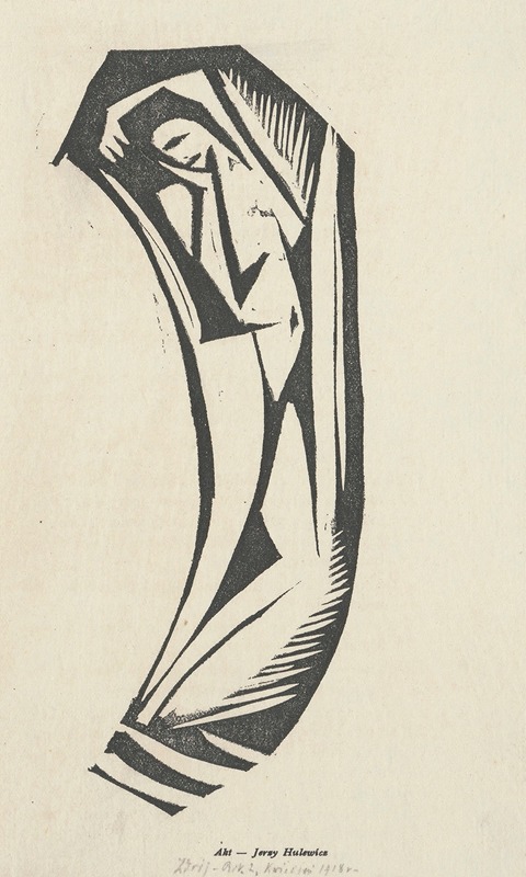 Jerzy Hulewicz - Nude V (Nude in the shape of the reversed letter C)