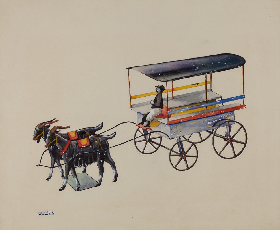 Elmer Weise - Toy Goat Cart