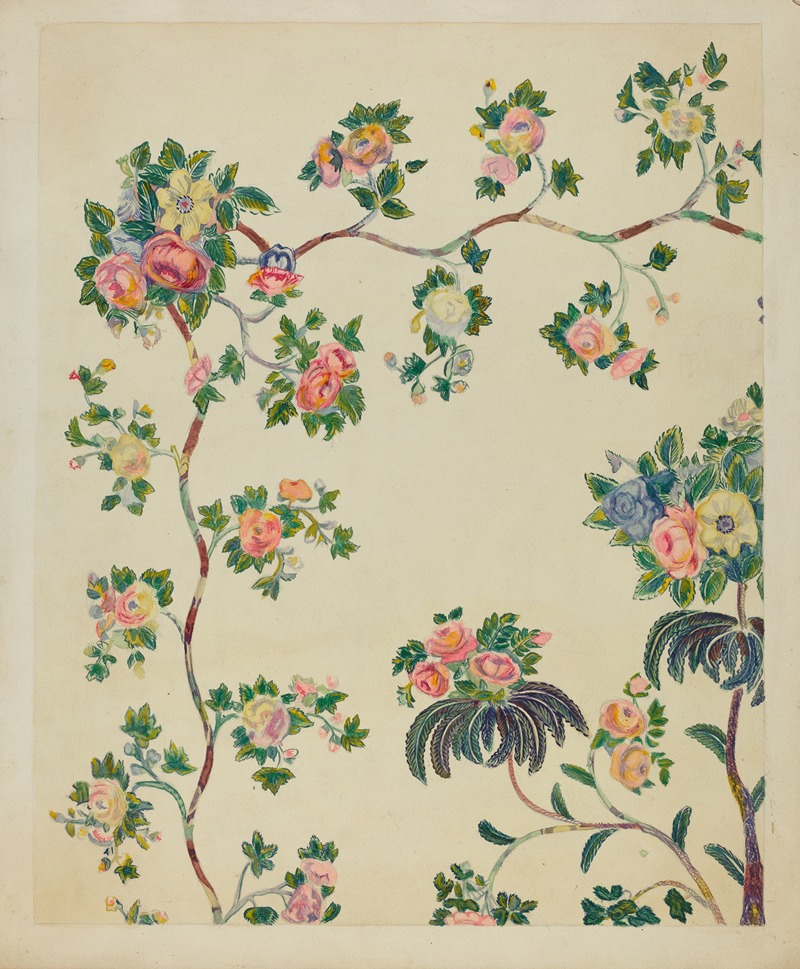 Ernest A. Towers, Jr. - Appliqued Coverlet – Tree Design