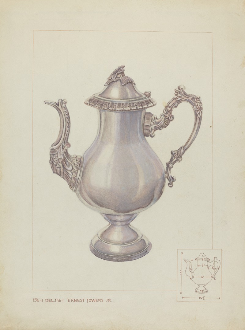 Ernest A. Towers, Jr. - Silver Coffee Pot