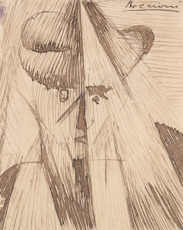 Umberto Boccioni - Head Against the Light (The Artist’s Sister)