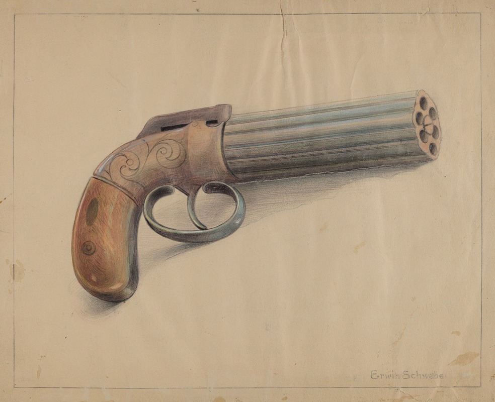 Erwin Schwabe - Revolving Pistol