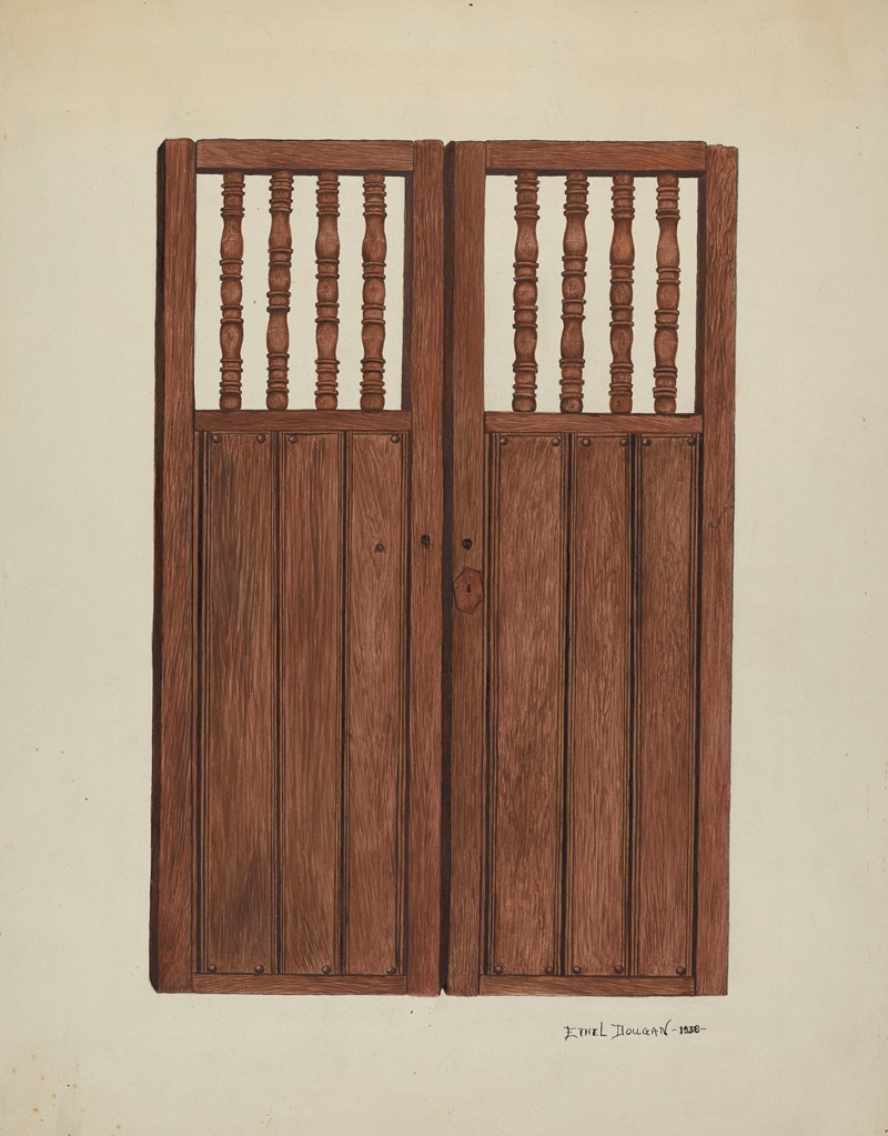 Ethel Dougan - Doors to Baptistry – Mission San Juan Bautista
