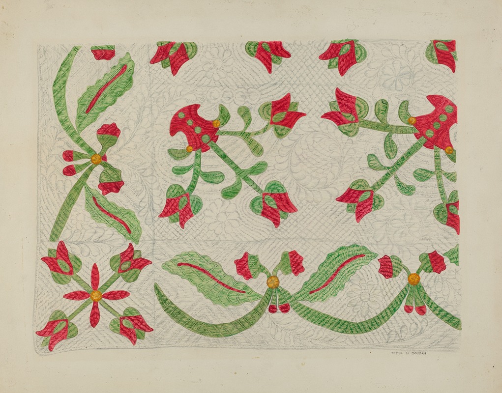 Ethel Dougan - Quilt – Tulip Design