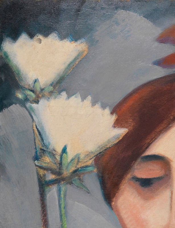 Dorothea Maetzel-Johannsen - Blüten und weiblicher Kopf