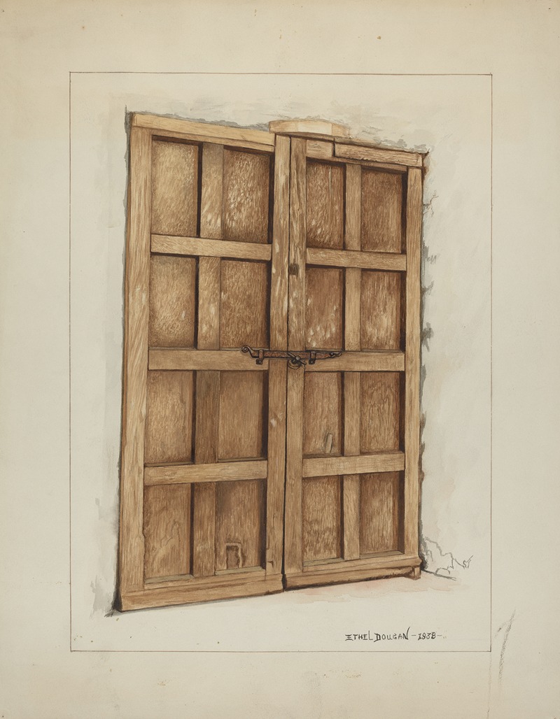 Ethel Dougan - Sacristy Door at Mission San Juan Bautista