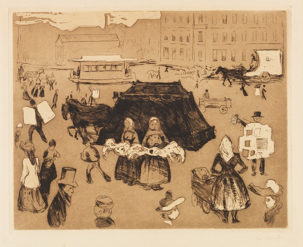 Edvard Munch - Der Leichenwagen. Potsdamer Platz