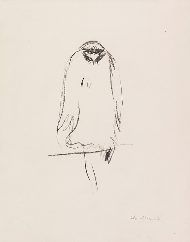 Edvard Munch - Sitzender Raubvogel. Adler