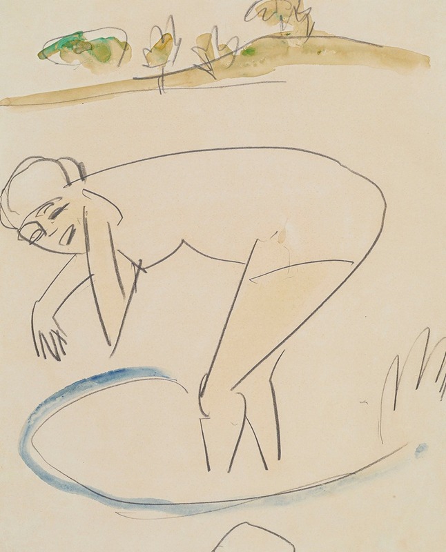 Ernst Ludwig Kirchner - Badende am Ufer