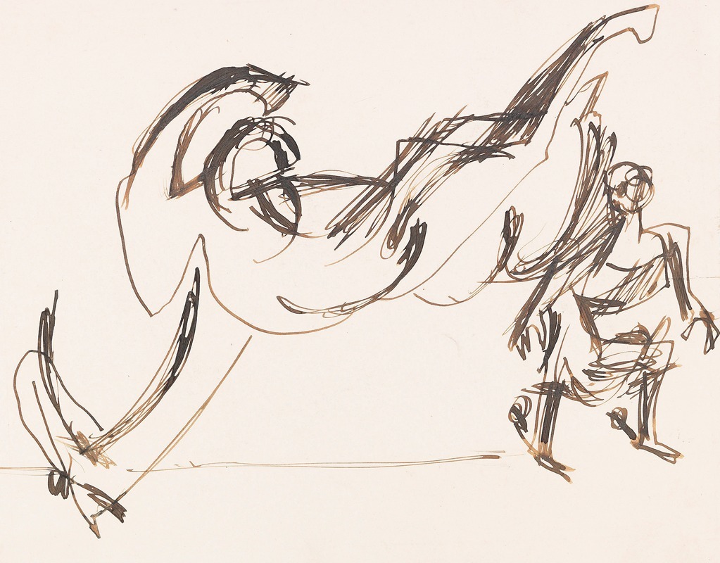 Ernst Ludwig Kirchner - Reiterin vor einem gestürzten Pferd