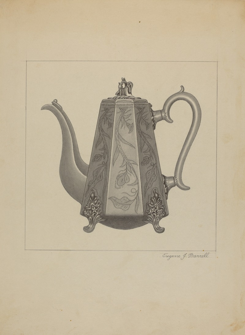 Eugene Barrell - Pewter Coffee Pot