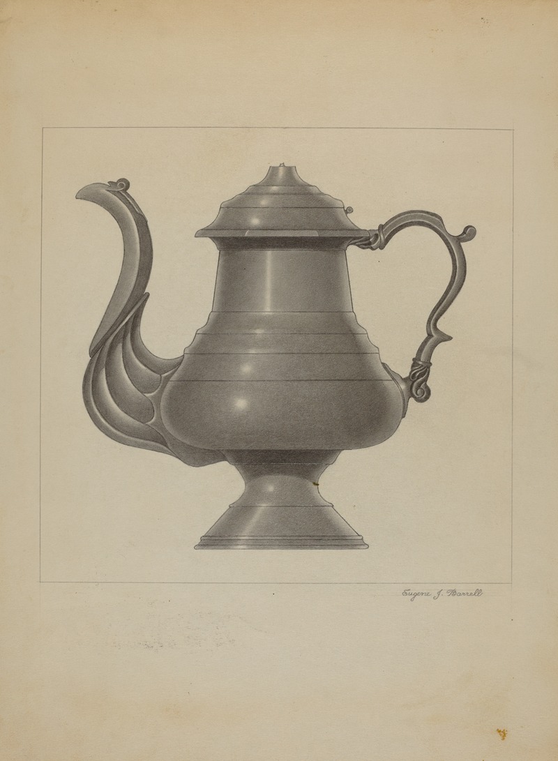 Eugene Barrell - Pewter Coffee Pot