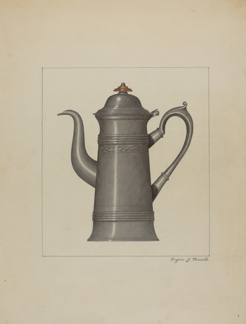 Eugene Barrell - Pewter Coffee Pot