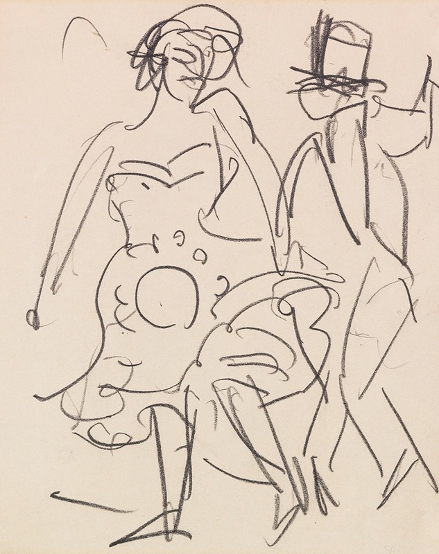 Ernst Ludwig Kirchner - Paar beim Tanz