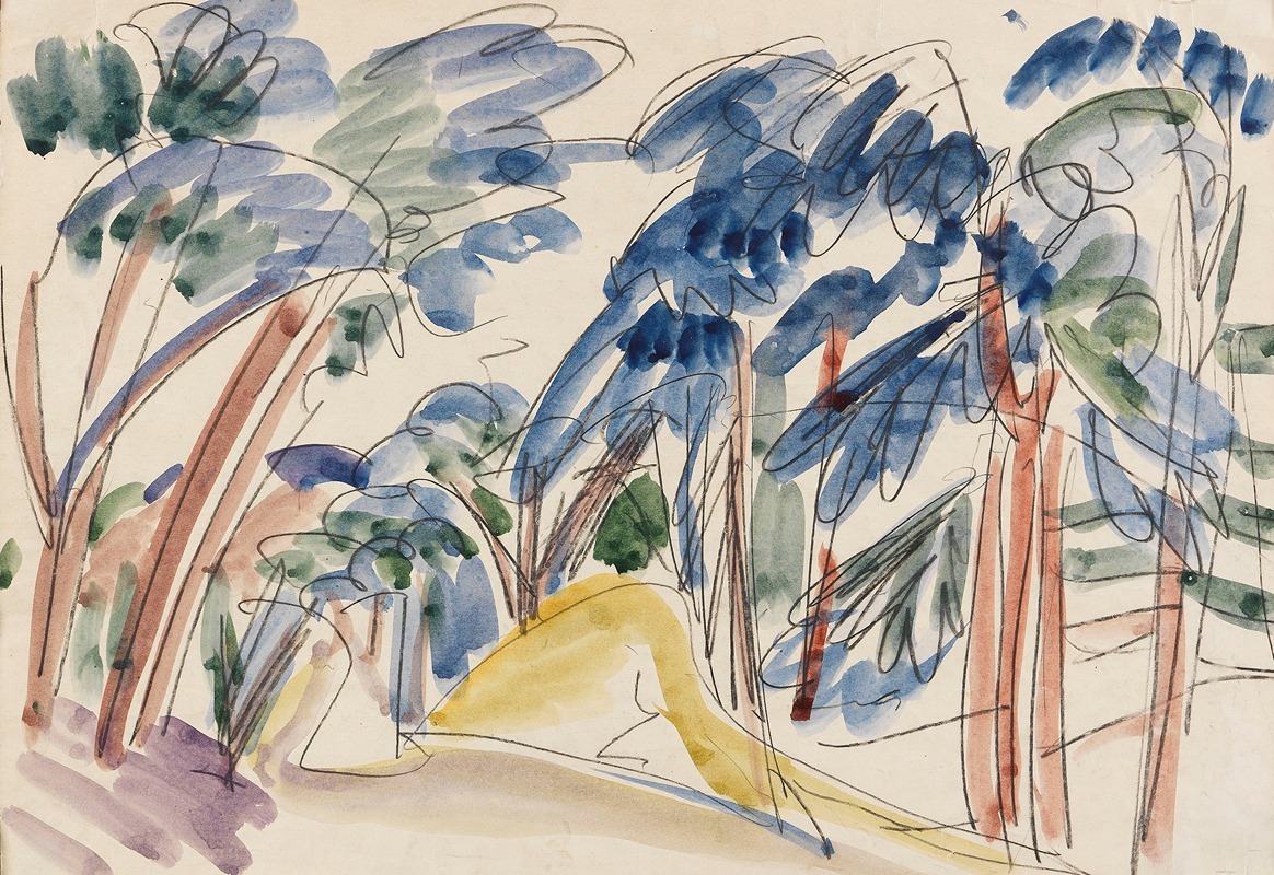 Ernst Ludwig Kirchner - Sanddünen unter Bäumen