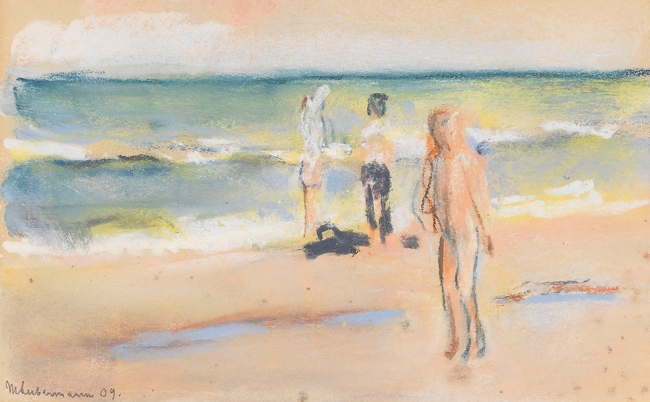 Max Liebermann - Badende am Strand