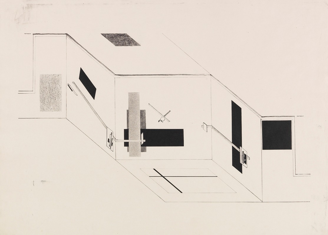 El Lissitzky - Der Prounenraum – Blatt 5 der I. Kestnermappe, Proun