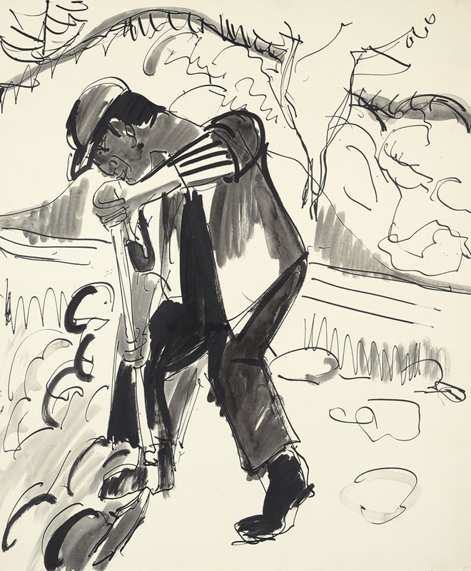 Ernst Ludwig Kirchner - Grabender Bauer (Digging Peasant)