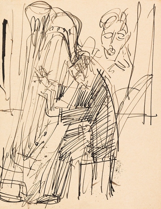 Ernst Ludwig Kirchner - Harfenspieler