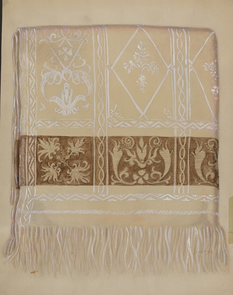 Eva Wilson - Linen Towel – Brown Border