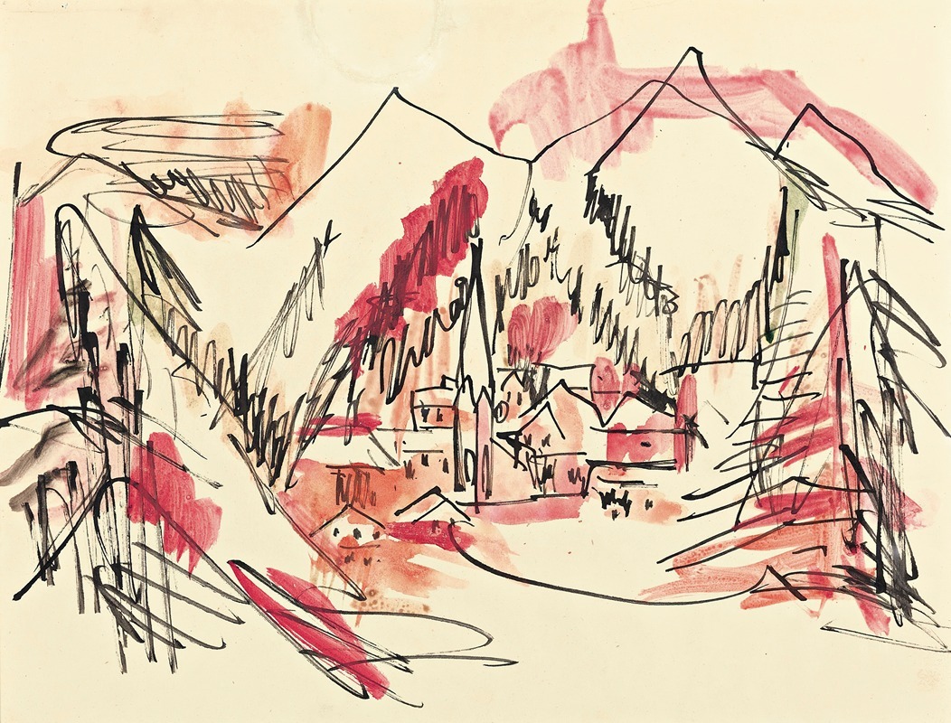 Ernst Ludwig Kirchner - Landschaft Davos(Landscape At Davos)