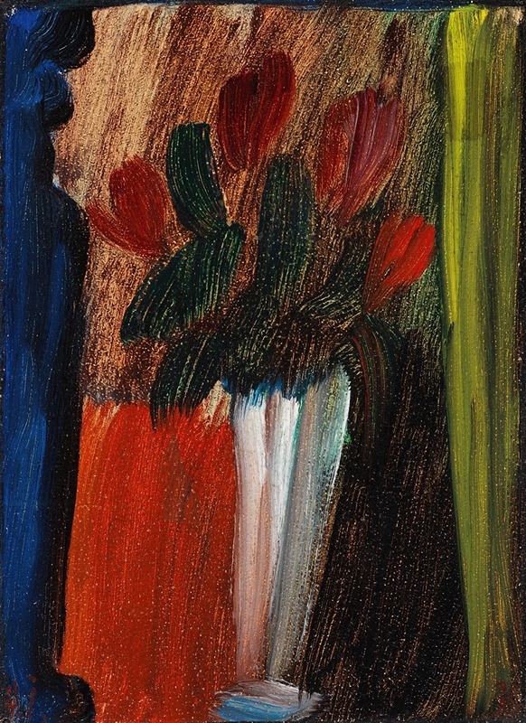 Alexej von Jawlensky - Stillleben (Blumen in weißer Vase)