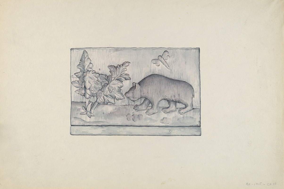 Flora Merchant - Relief Panel of Bear