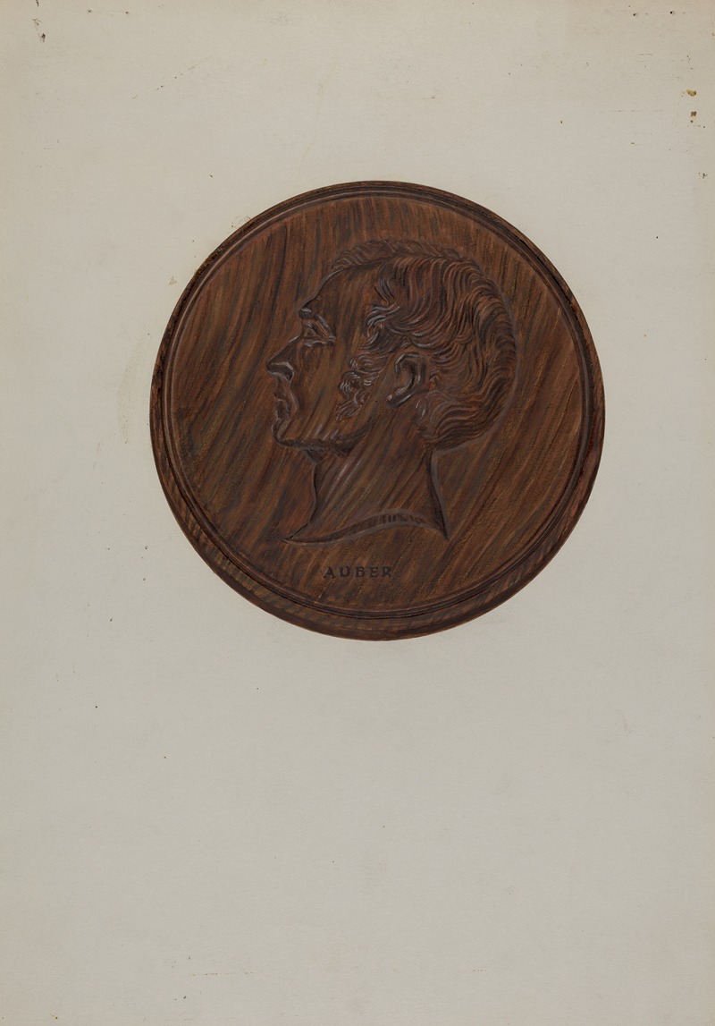 Florence Huston - Wooden Medallion