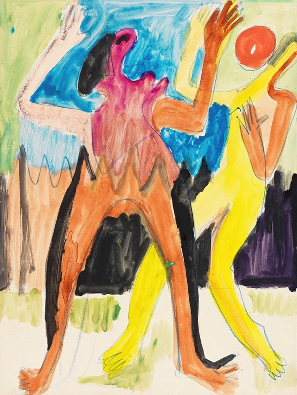 Ernst Ludwig Kirchner - Ballspielendes Paar