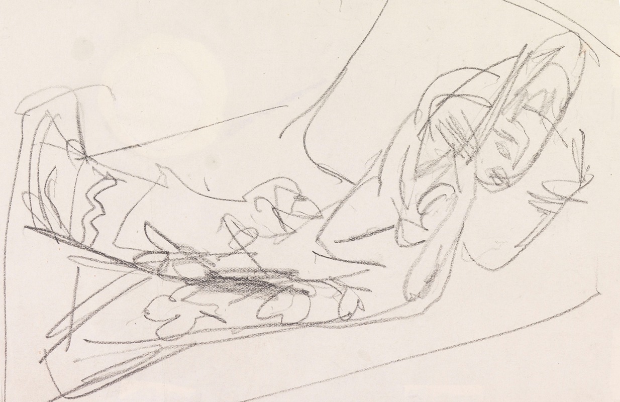 Ernst Ludwig Kirchner - Liegende (Skizze zu dem Gemälde; Olympia)