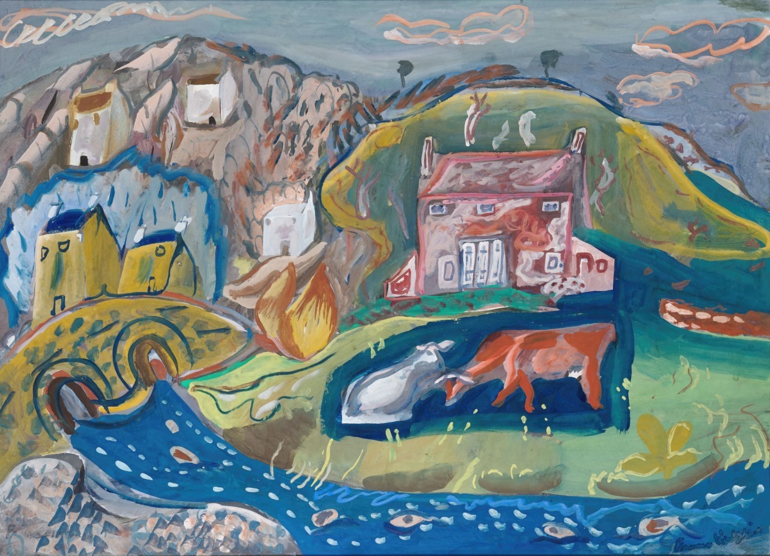 Frances Hodgkins - Solva (Fishing Village in Pembrokeshire)