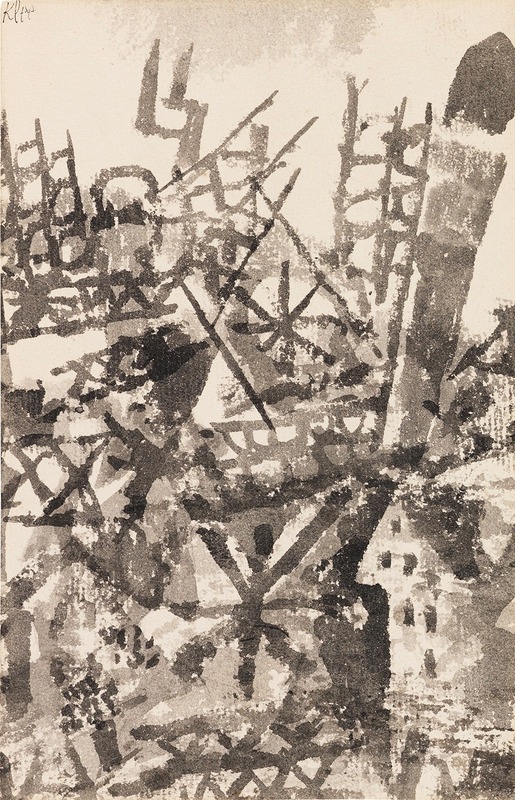 Paul Klee - Der Krieg schreitet über eine Ortschaft