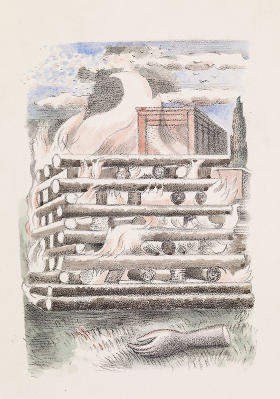 Paul Nash - Design for Urne Buriall – Funeral Pyre