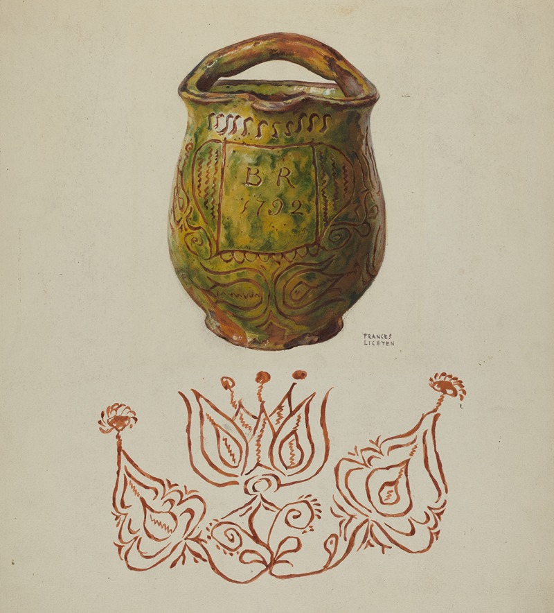 Frances Lichten - Pa. German Jug