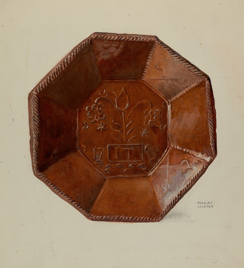 Frances Lichten - Pa. German Octagonal Dish