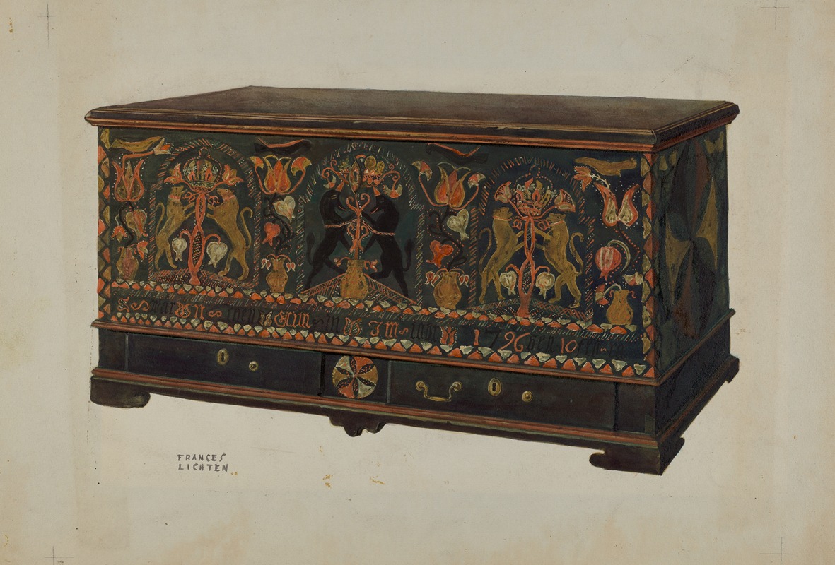 Frances Lichten - Pa. German Painted Chest