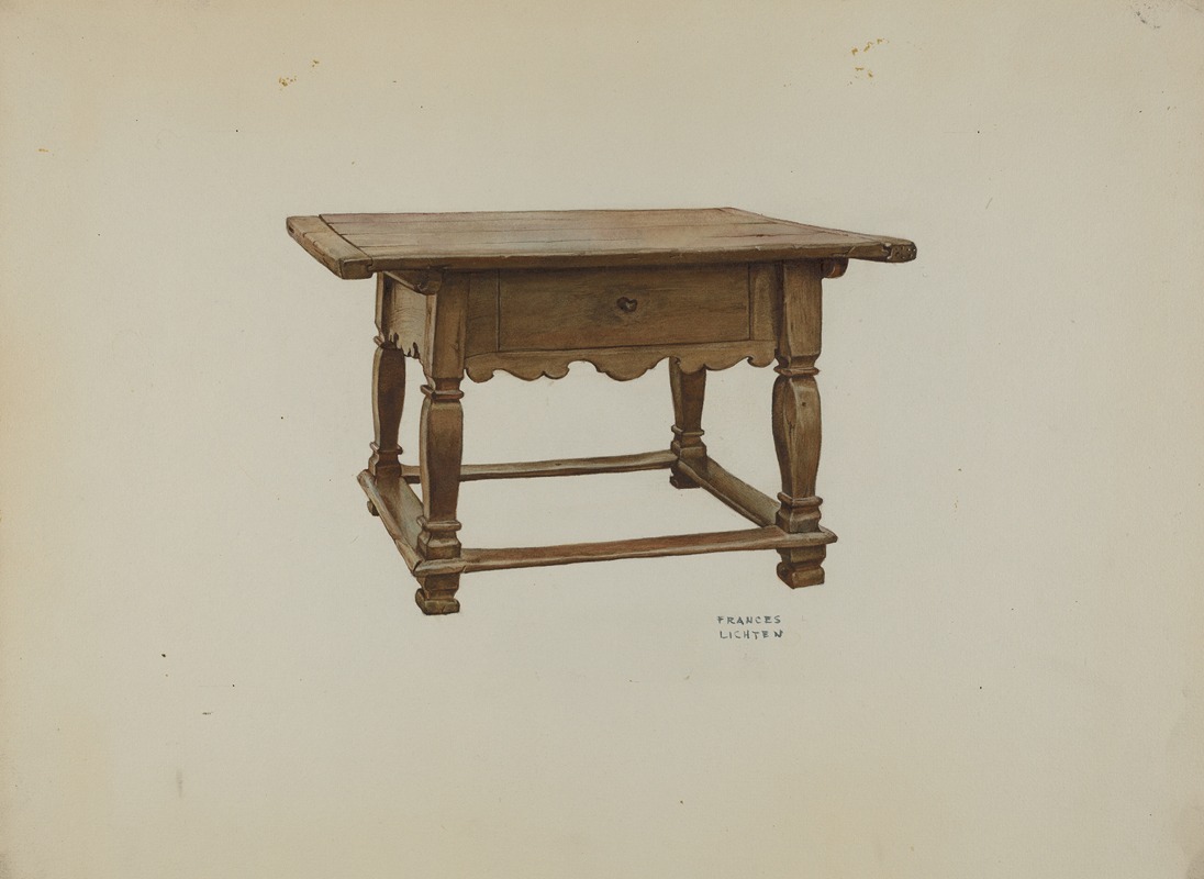 Frances Lichten - Pa. German Table