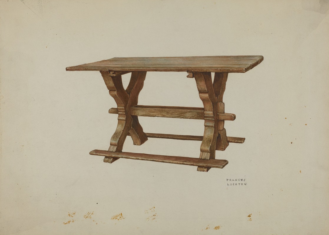 Frances Lichten - Pa. German Table